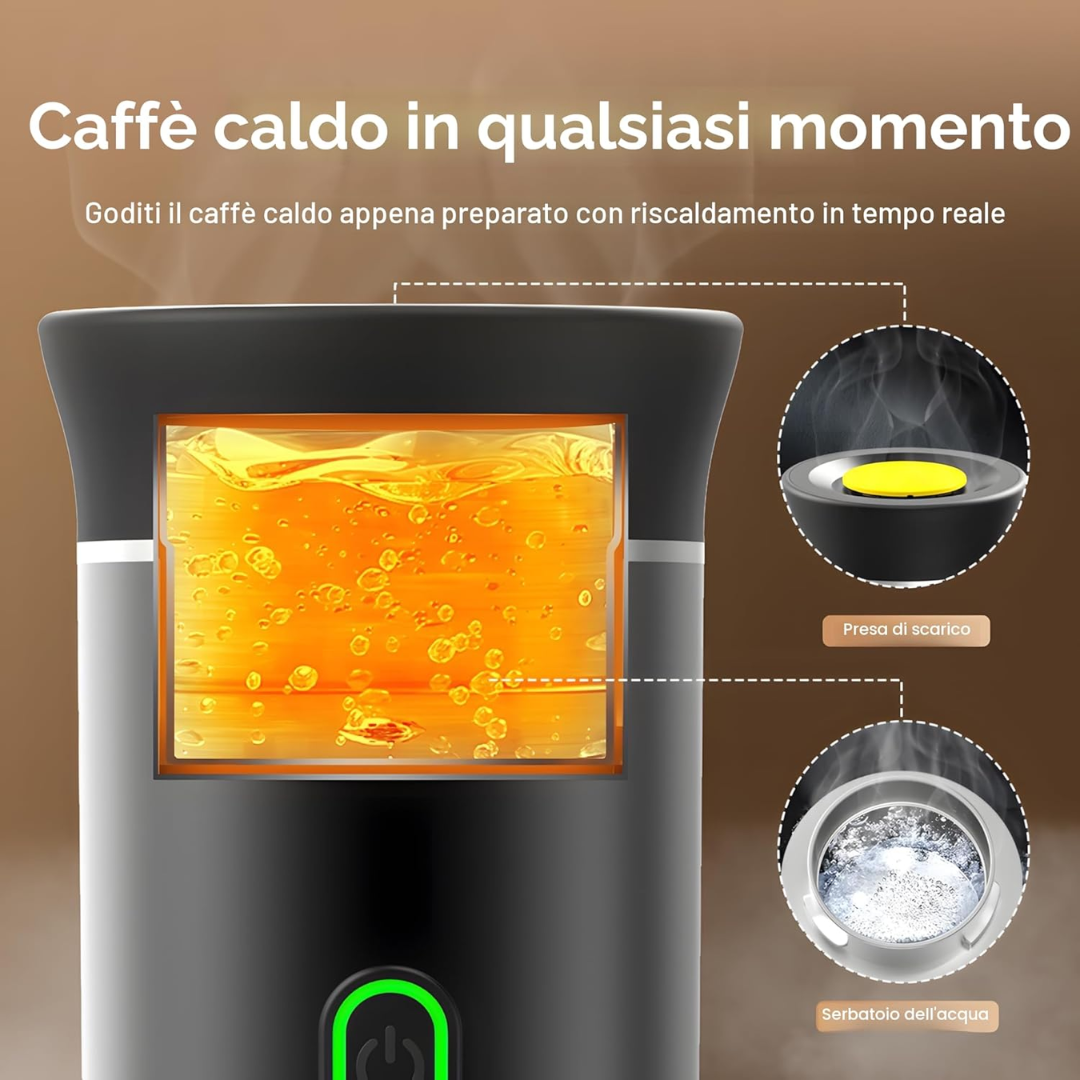 Caffettiera portatile caricabile