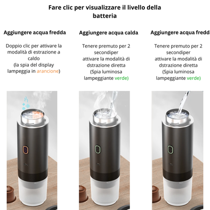 Caffettiera portatile caricabile