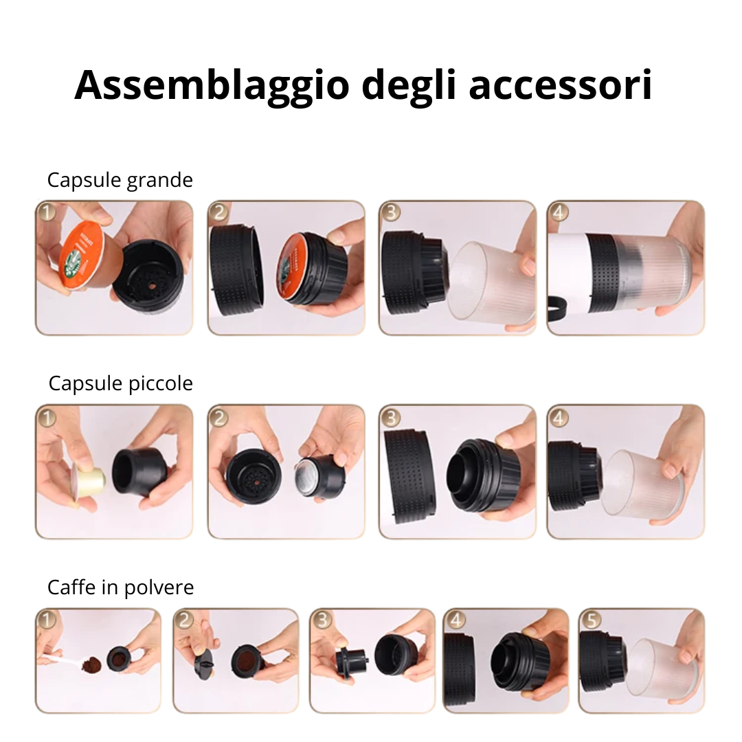 Caffettiera portatile caricabile